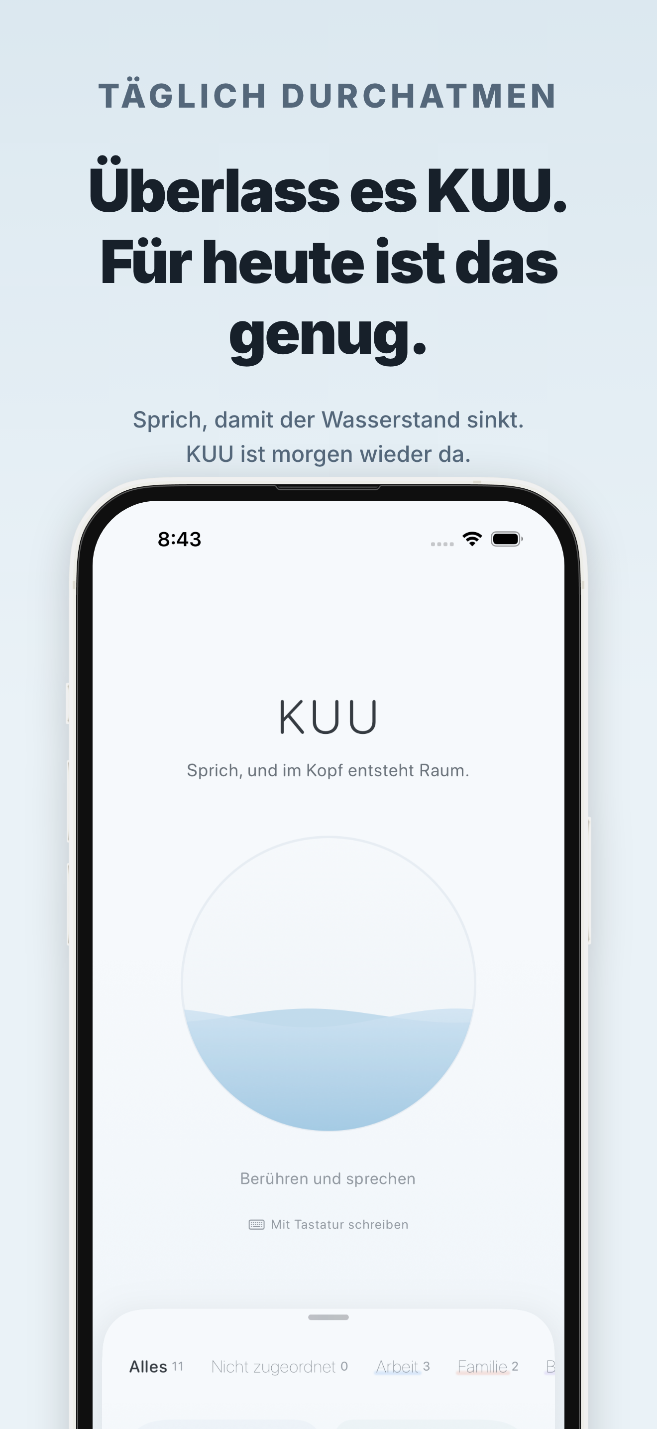 Bildschirm der KUU-App 8