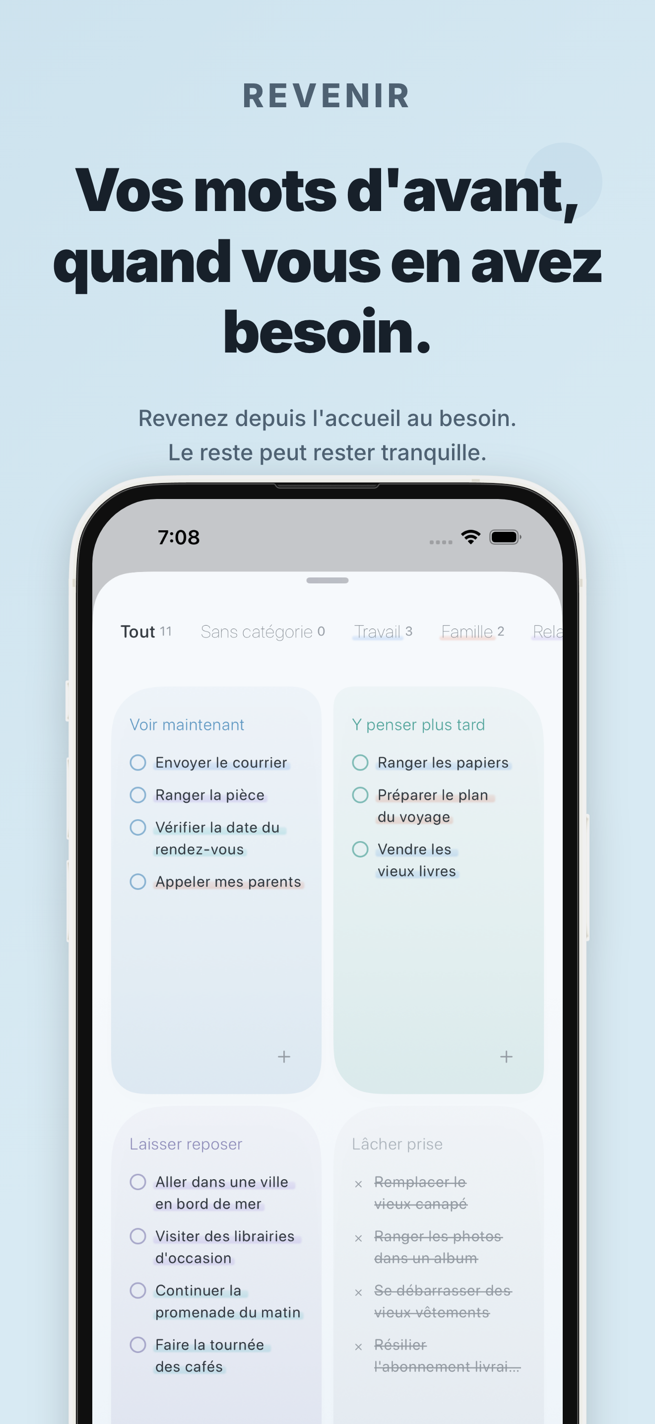 Écran de l'application KUU 5