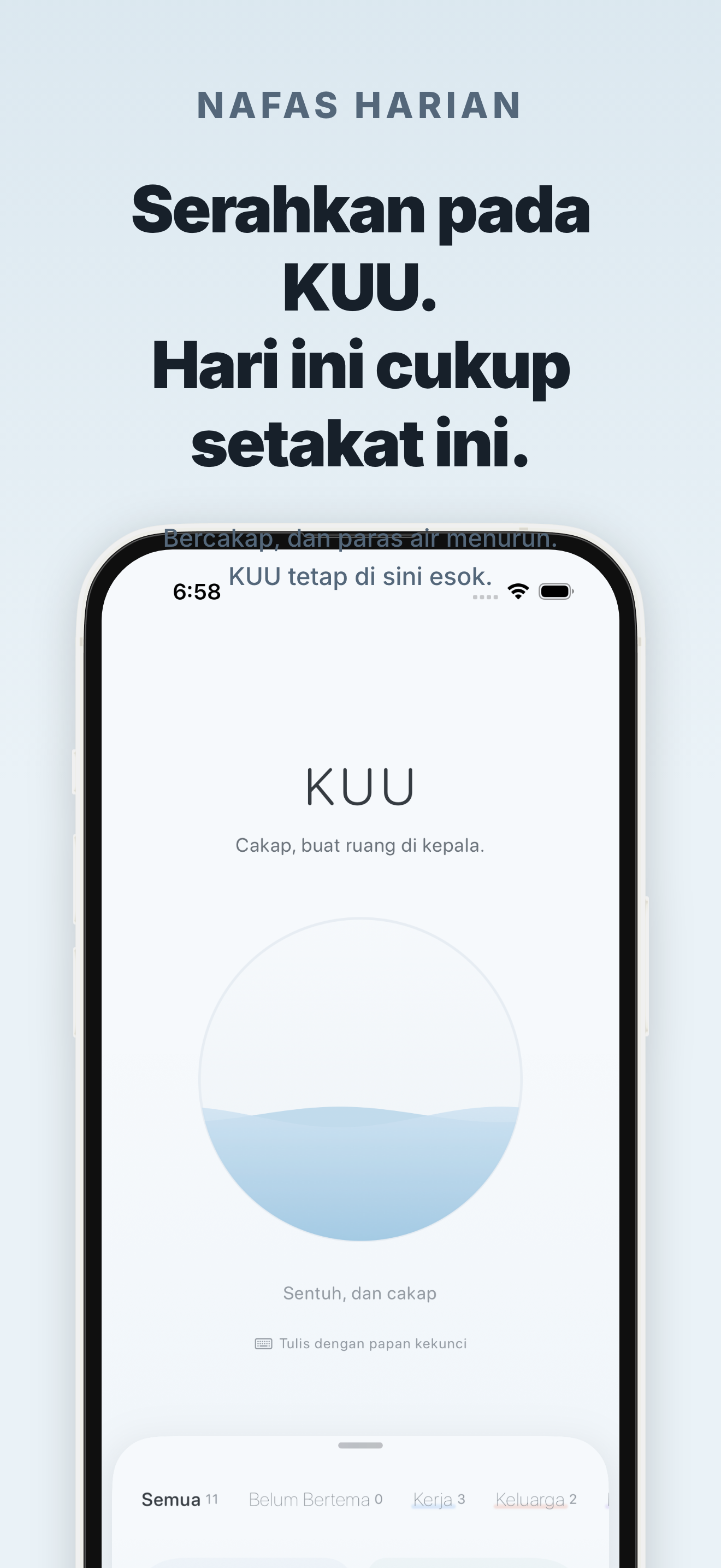 Skrin aplikasi KUU 8