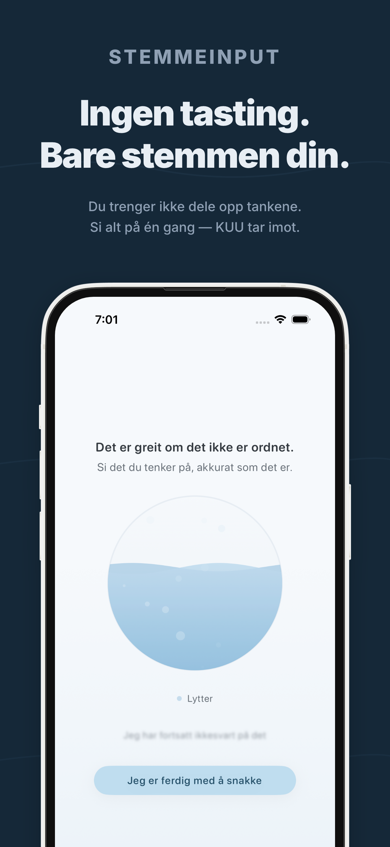 Skjermbilde av KUU-appen 2