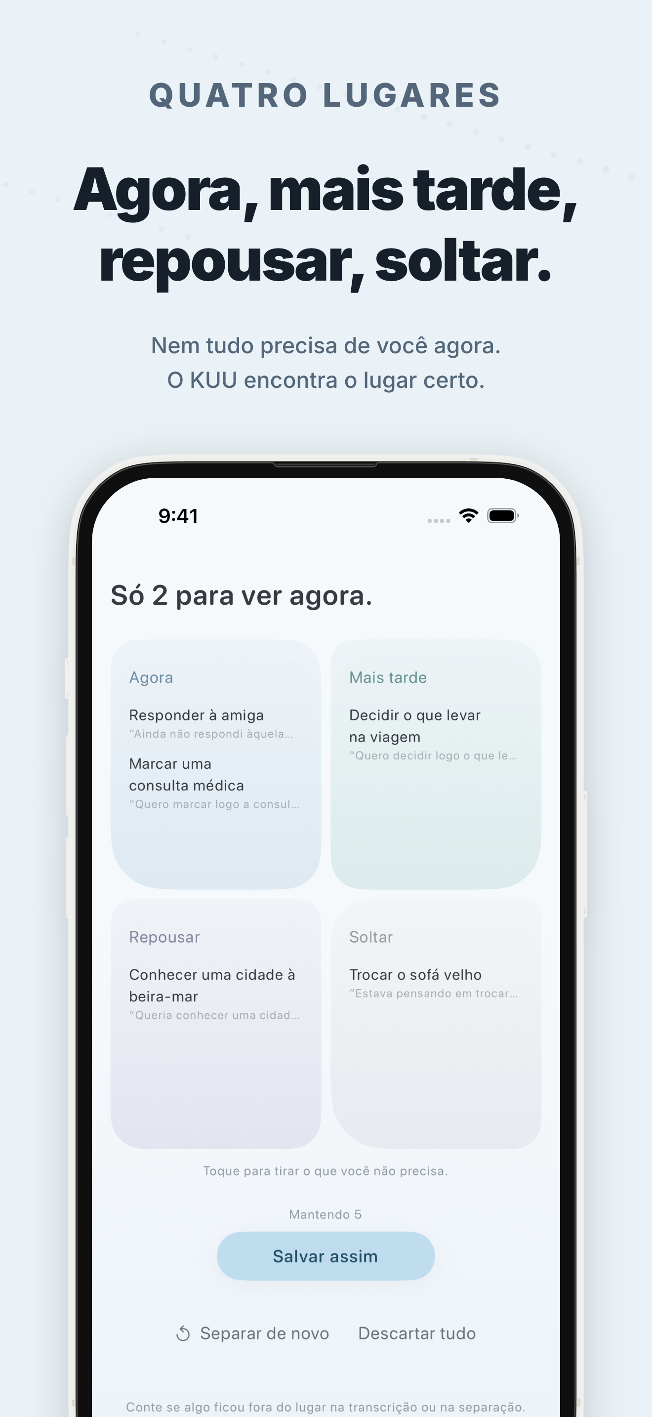 Tela do app KUU 4