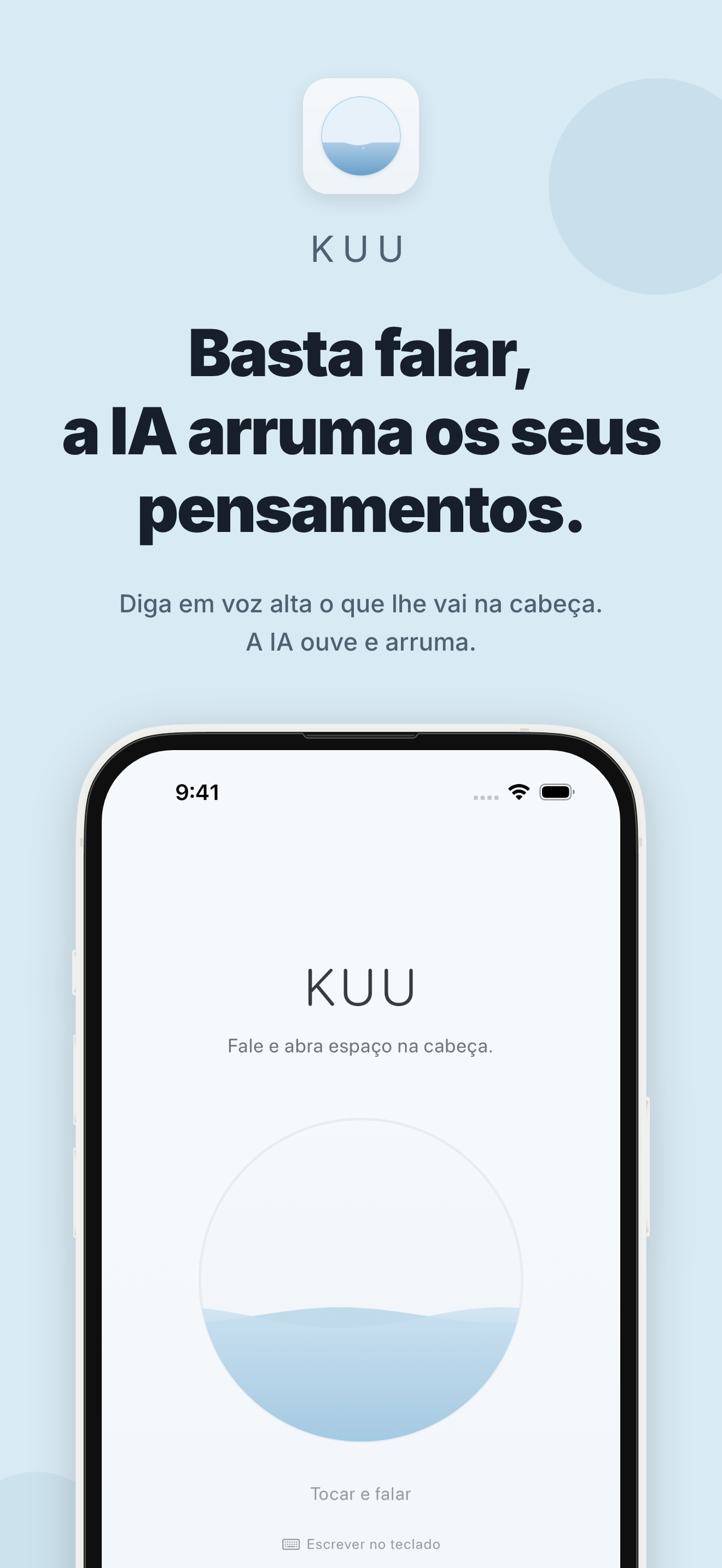 Ecrã da aplicação KUU 1