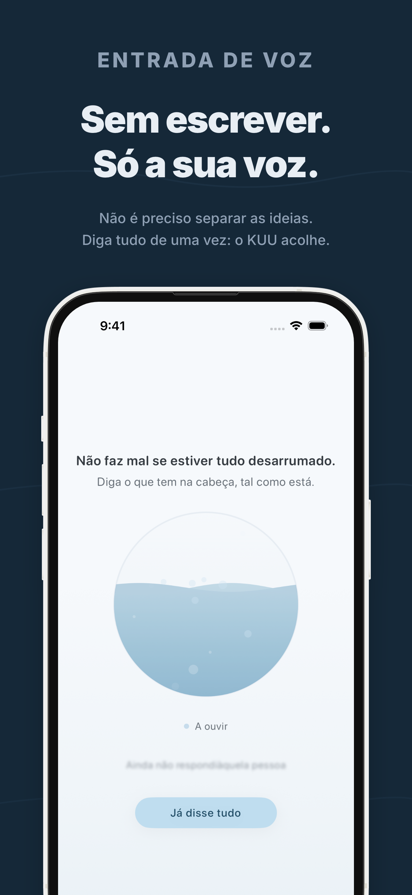 Ecrã da aplicação KUU 2
