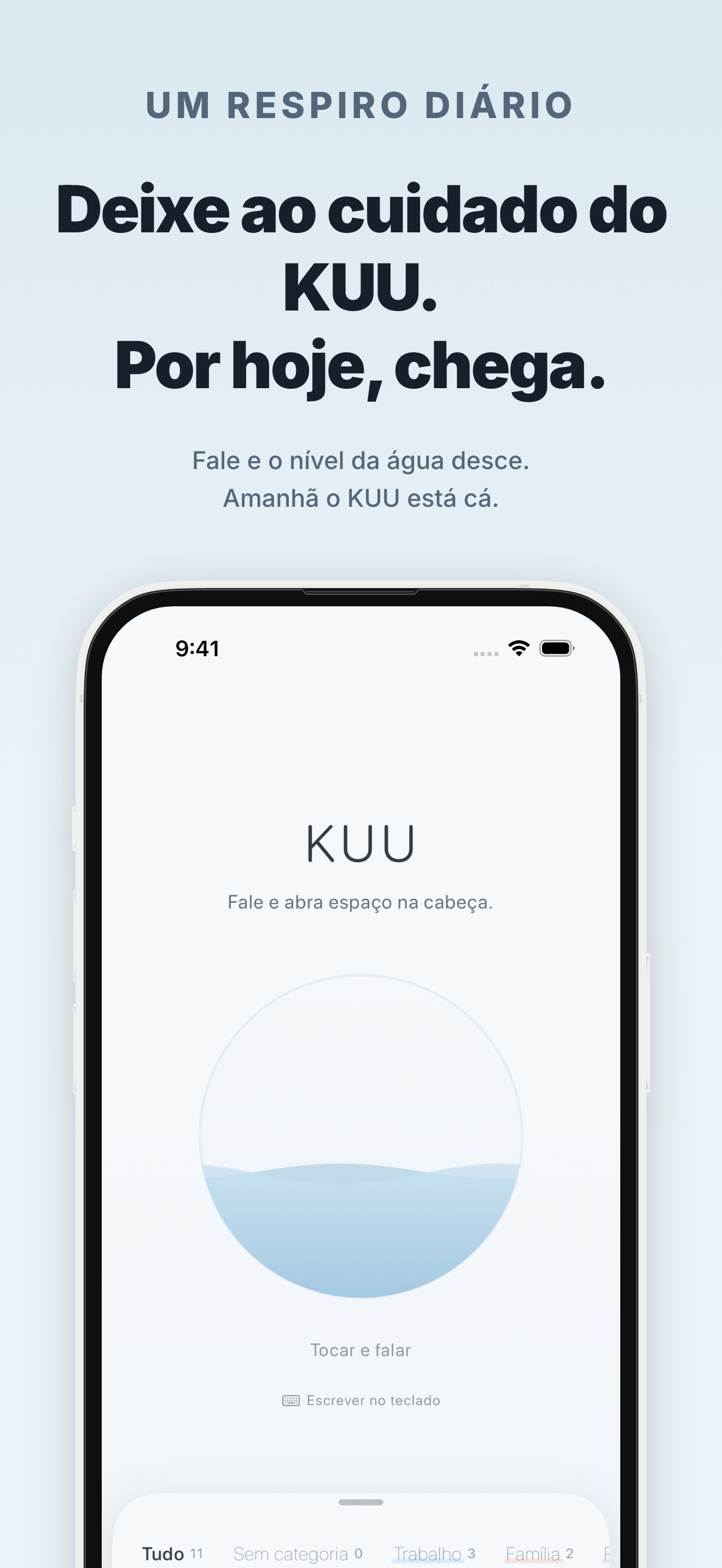 Ecrã da aplicação KUU 8